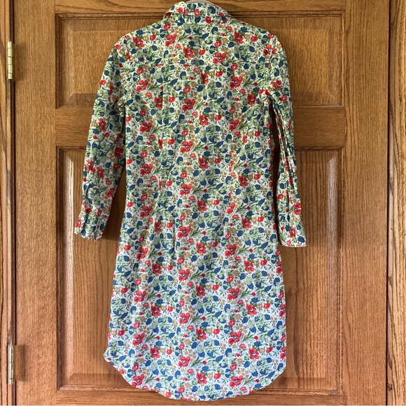 Theory Floral Long Sleeve Button-up Shirt Dress 6 - Picture 4 of 10